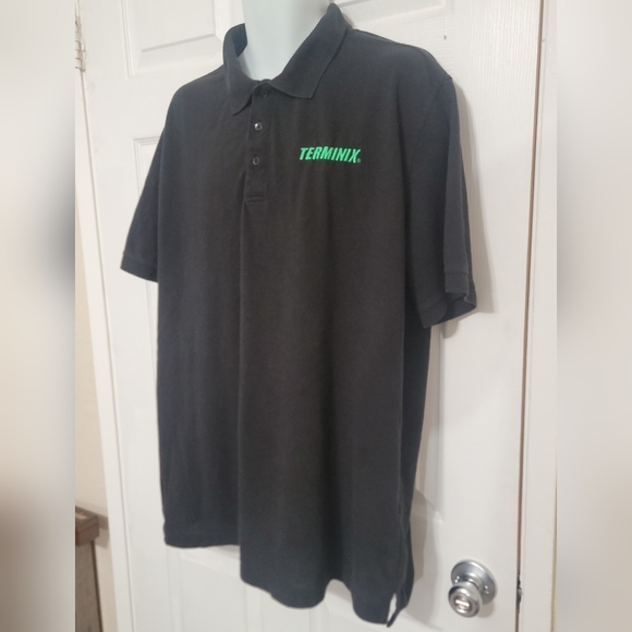 Terminx Employee Uniform Black Polo Shirt Spell Out Logo Men’s Size XXL - Picture 5 of 7